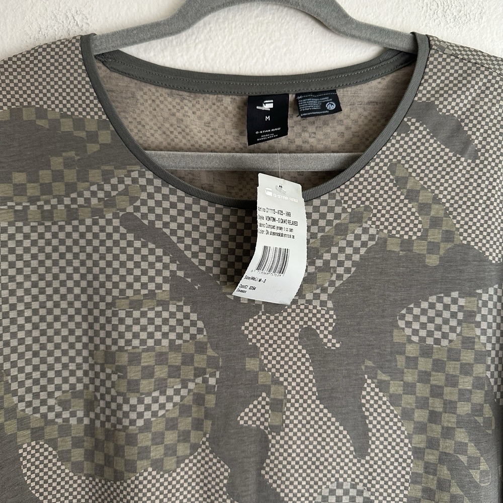 G-STAR RAW Shirt‎ Men's Medium Vontoni Camo short sleeve Flaw